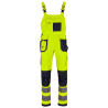 Montérkové nohavice s trakmi - BASIC NEON LINE žlté - XL