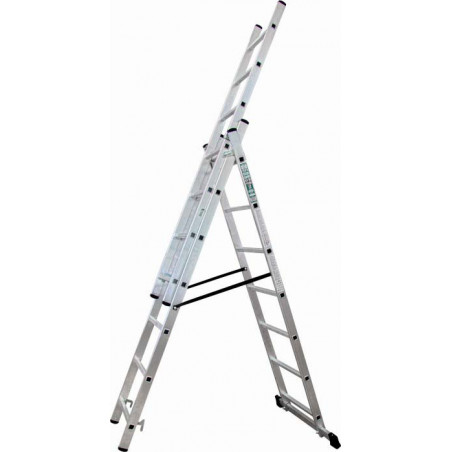Rebrík priemyselný 150kg 3 diely x 8 priečok , 12,5 kg , 4512 mm 1/20