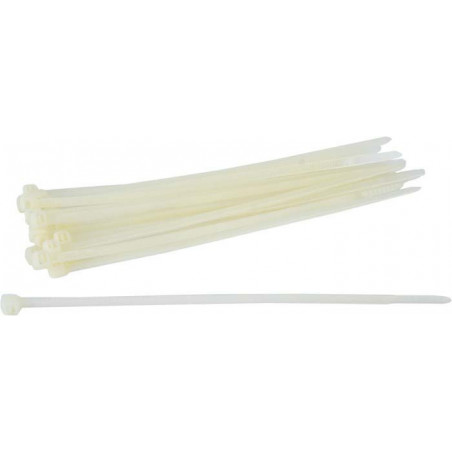 Sťahovacie sk pásky nylónové biele OPB 7,6 x 400 mm balenie 100 ks